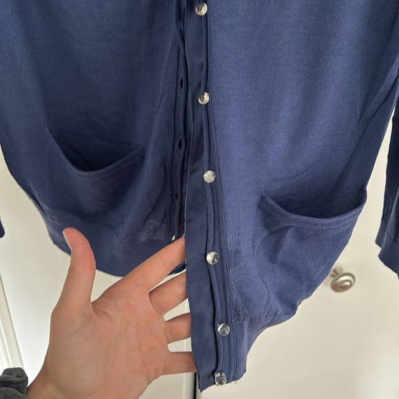 Blue Cardigan - Merino Wool - Picture 3 of 6